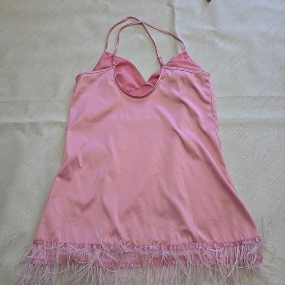 Fashion Nova Women's Pink with Feather Trim on Bottom Intimate Sleepwear size M - Picture 5 of 6
